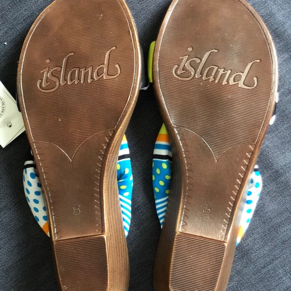 Island Slipper Multi Color Fabric Slide W/Ring - Picture 6 of 6